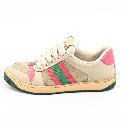 Gucci Sneakers Beige Pink Multi GG Pattern Sherry