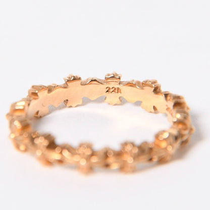 Chrome Hearts 22k Tiny CH Plus Band Ring 22k Gold — view 8