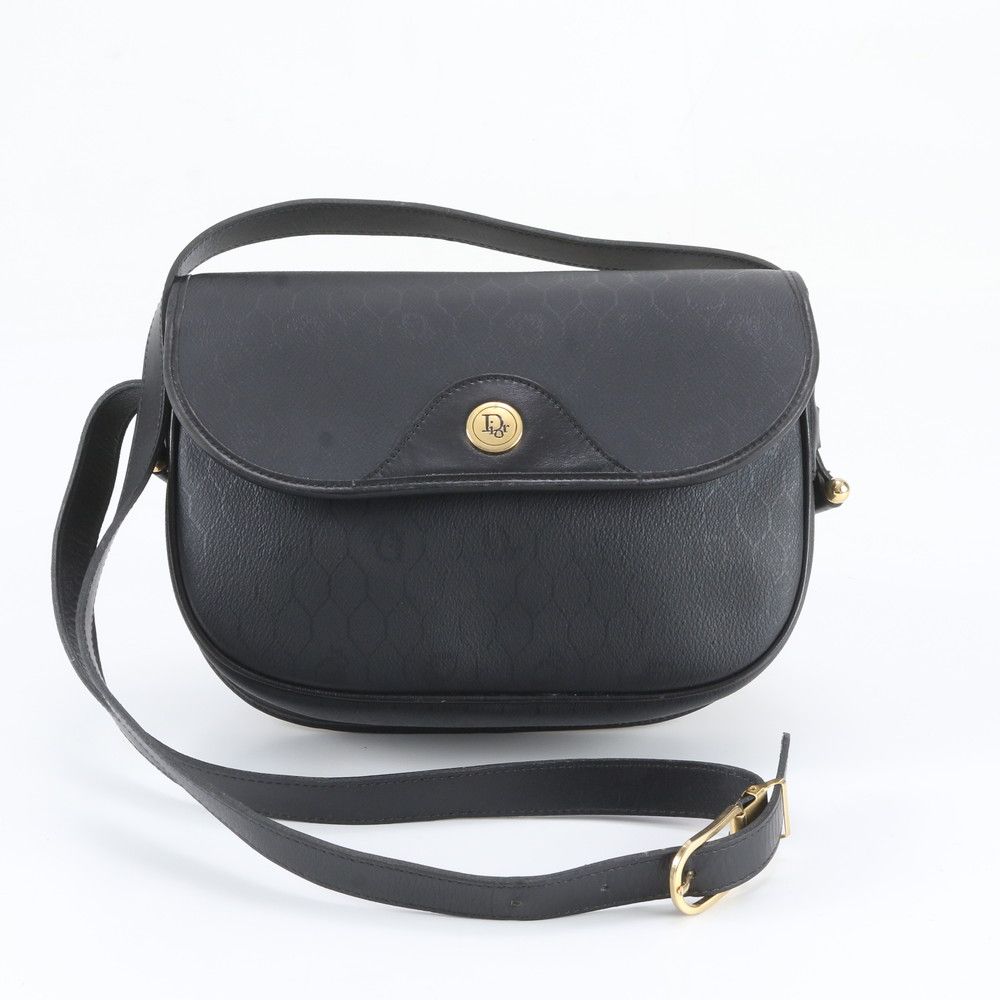 Dior Vintage Honeycomb Leather Shoulder Bag Crossbody Hand