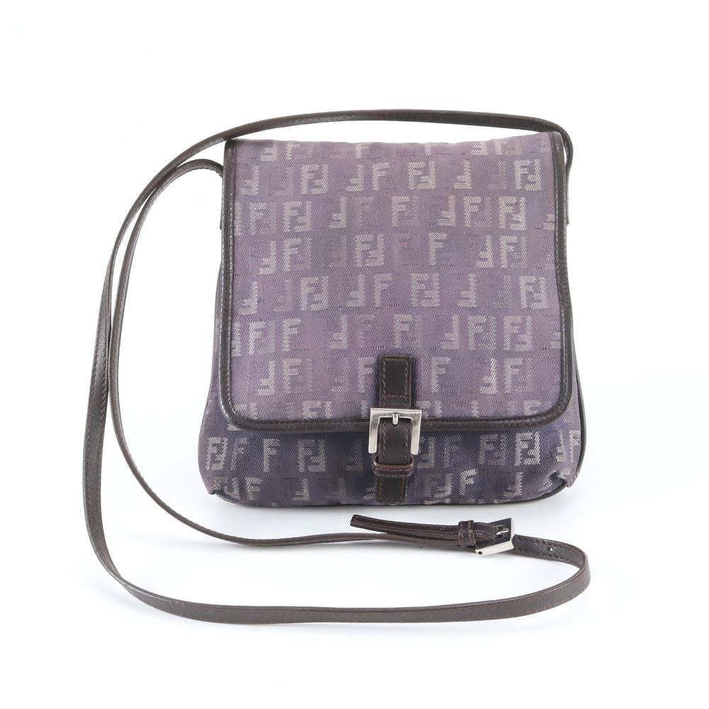 Fendi Zucchino Leather Shoulder Bag Crossbody Hand