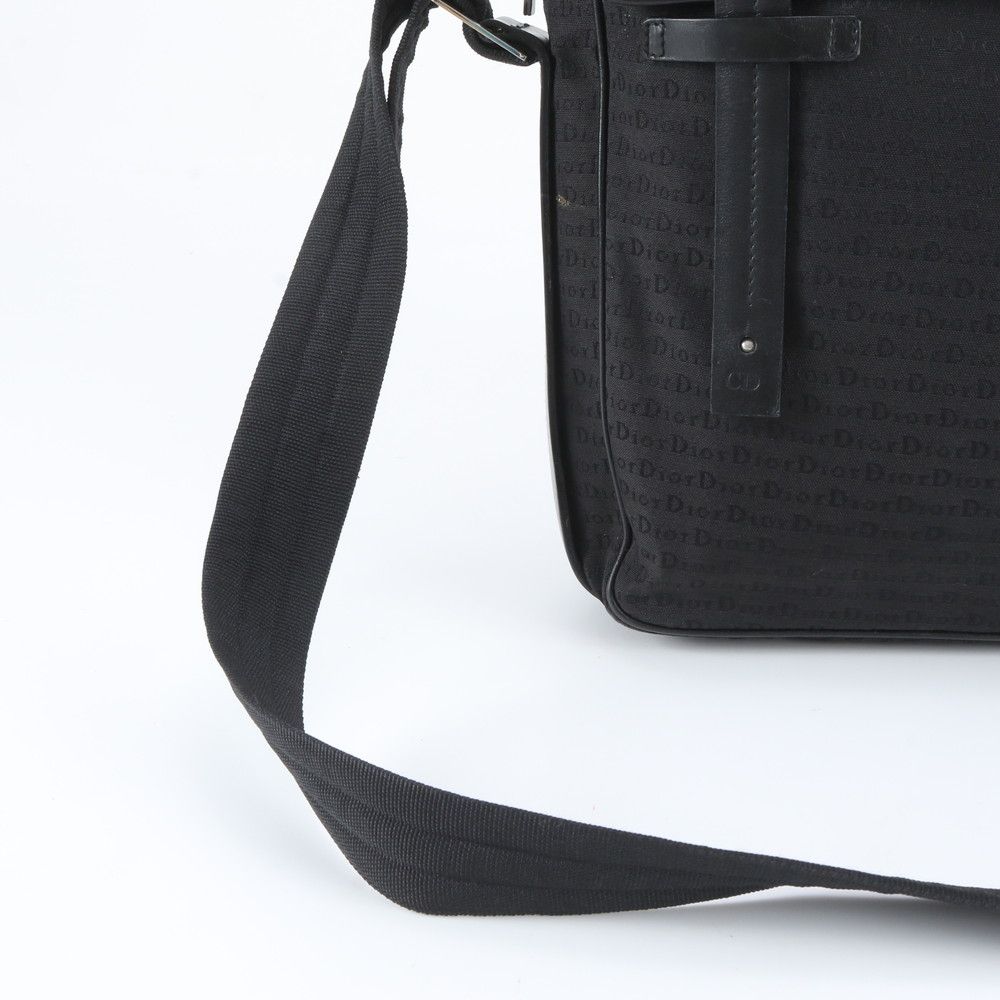 Dior Leather Shoulder Bag Crossbody Messenger Business Tote Black — view 2