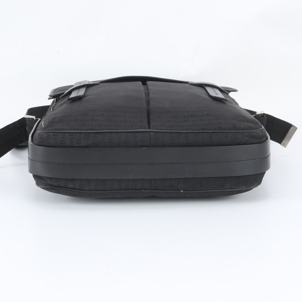 Dior Leather Shoulder Bag Crossbody Messenger Business Tote Black — view 6