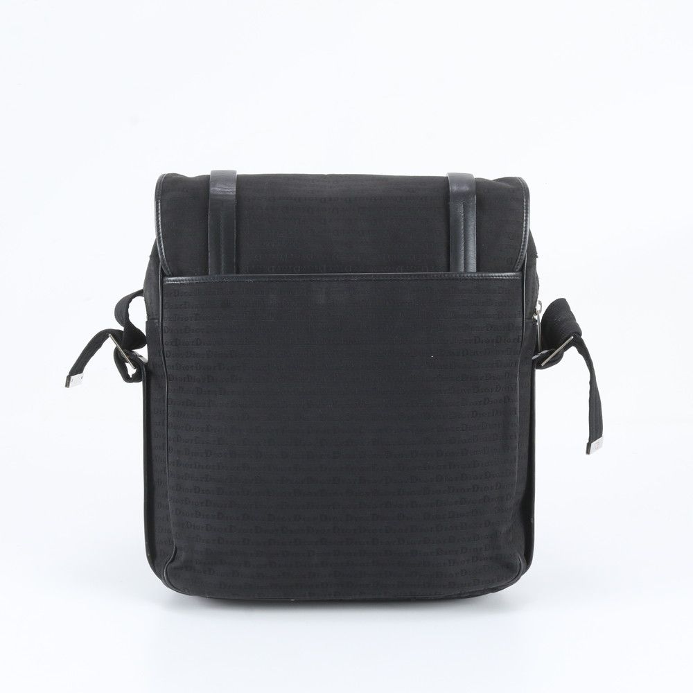 Dior Leather Shoulder Bag Crossbody Messenger Business Tote Black — view 3