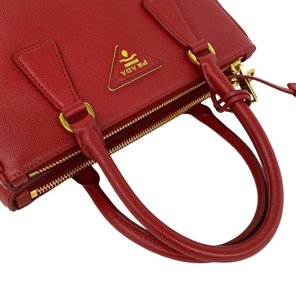 Prada Galleria Triangle Logo Saffiano Leather 2-Way Shoulder Bag — view 4
