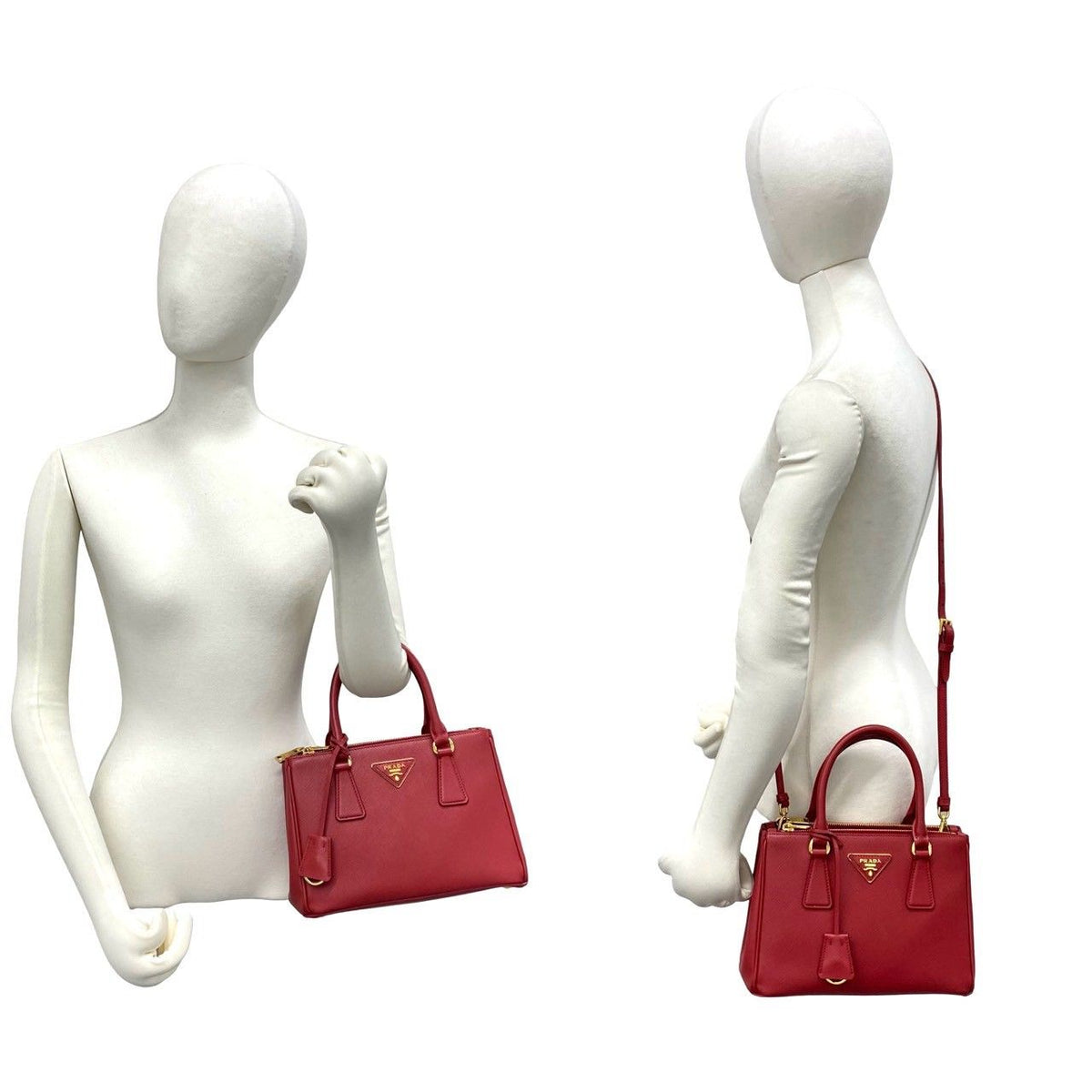Prada Galleria Triangle Logo Saffiano Leather 2-Way Shoulder Bag — view 2