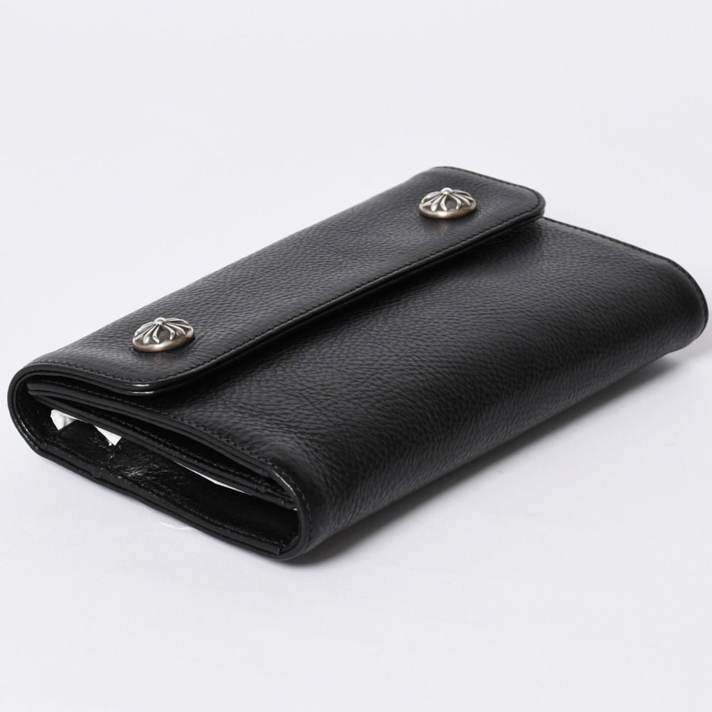 Chrome Hearts Wave Btn Novelty Blanc Wallet Cross Button Black — view 3