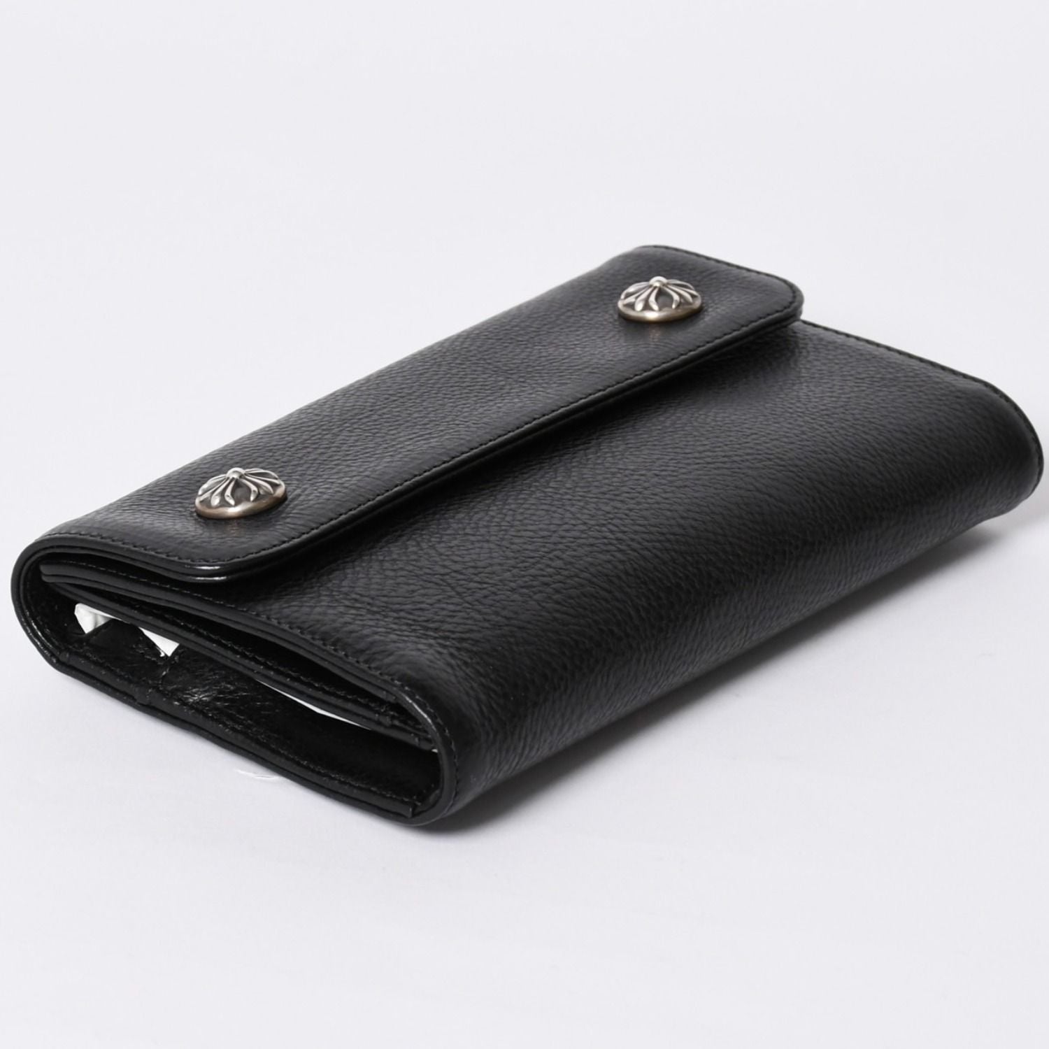 Chrome Hearts Wave Btn Novelty Blanc Wallet Cross Button Black — view 3