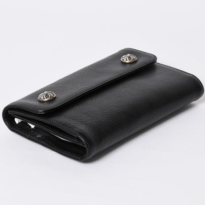 Chrome Hearts Wave Btn Novelty Blanc Wallet Cross Button Black — view 3