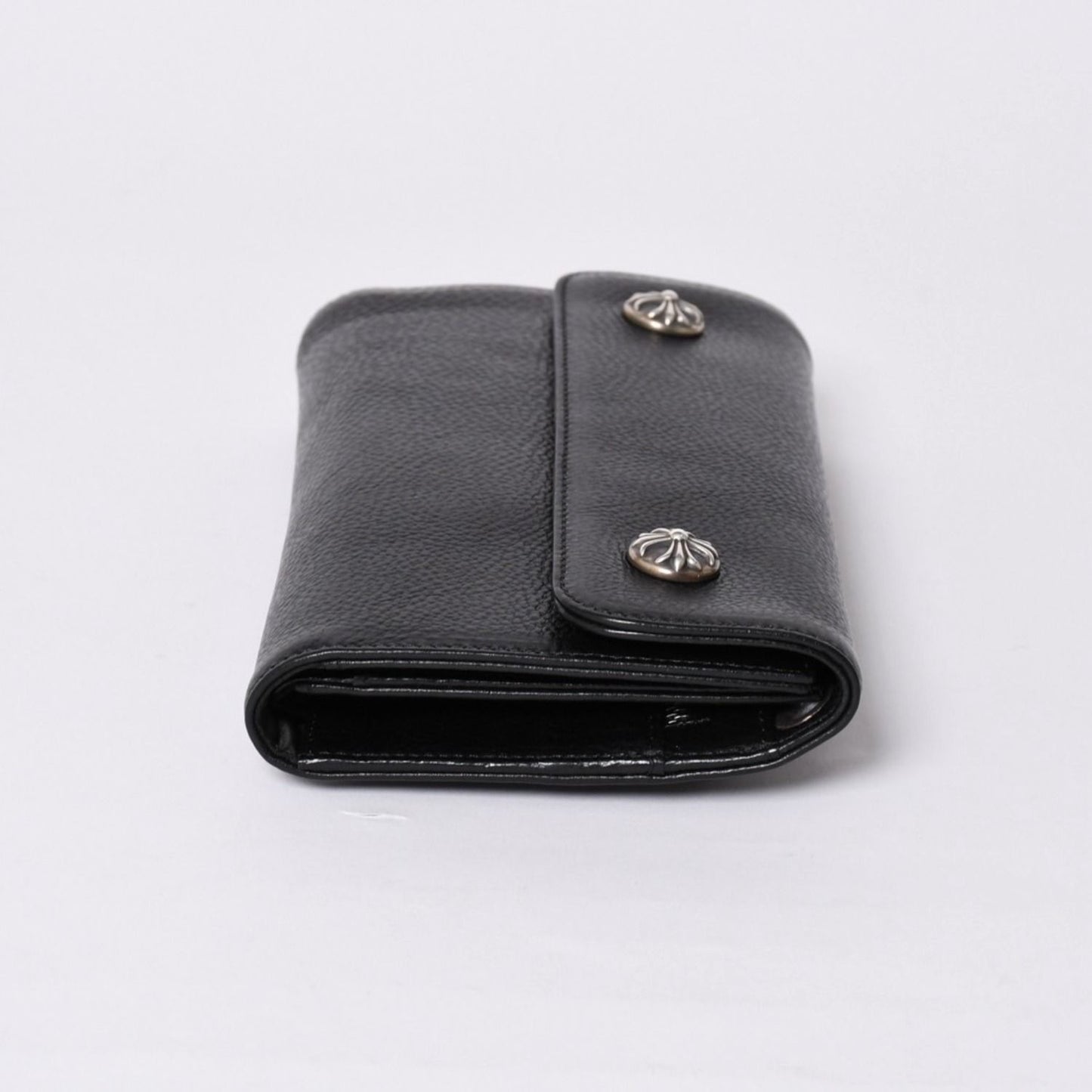 Chrome Hearts Wave Btn Novelty Blanc Wallet Cross Button Black — view 4