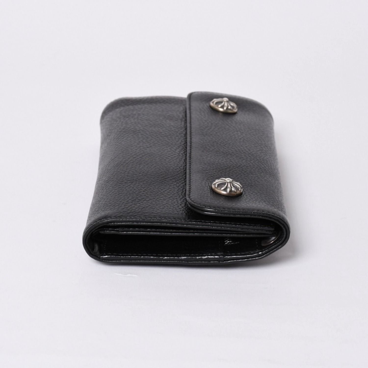 Chrome Hearts Wave Btn Novelty Blanc Wallet Cross Button Black — view 4