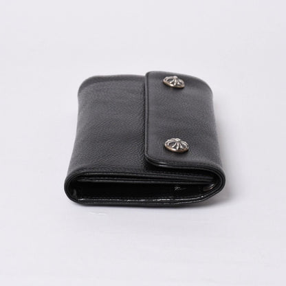 Chrome Hearts Wave Btn Novelty Blanc Wallet Cross Button Black — view 4