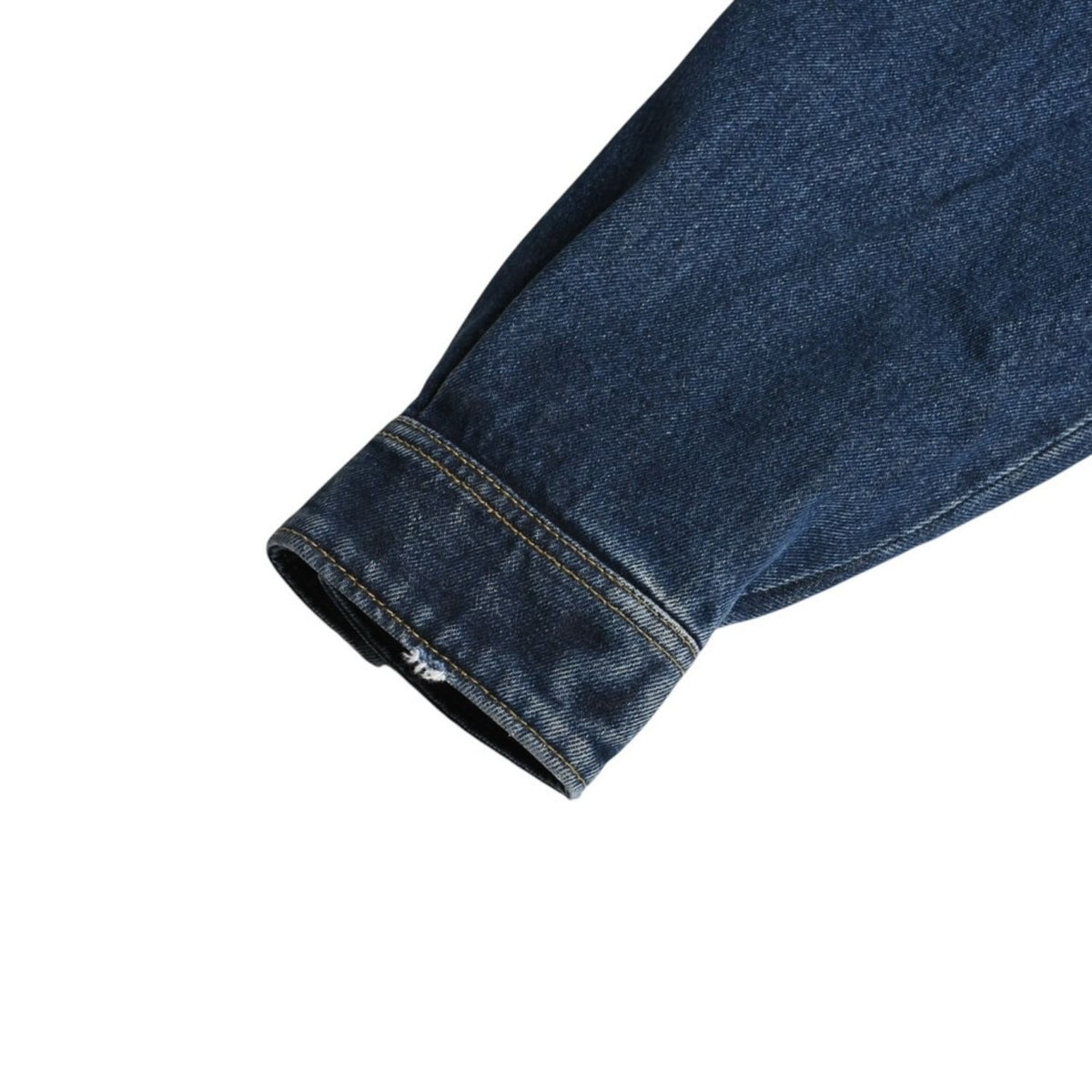 Prada Cropped Padded Denim Jacket Triangle Logo — view 5