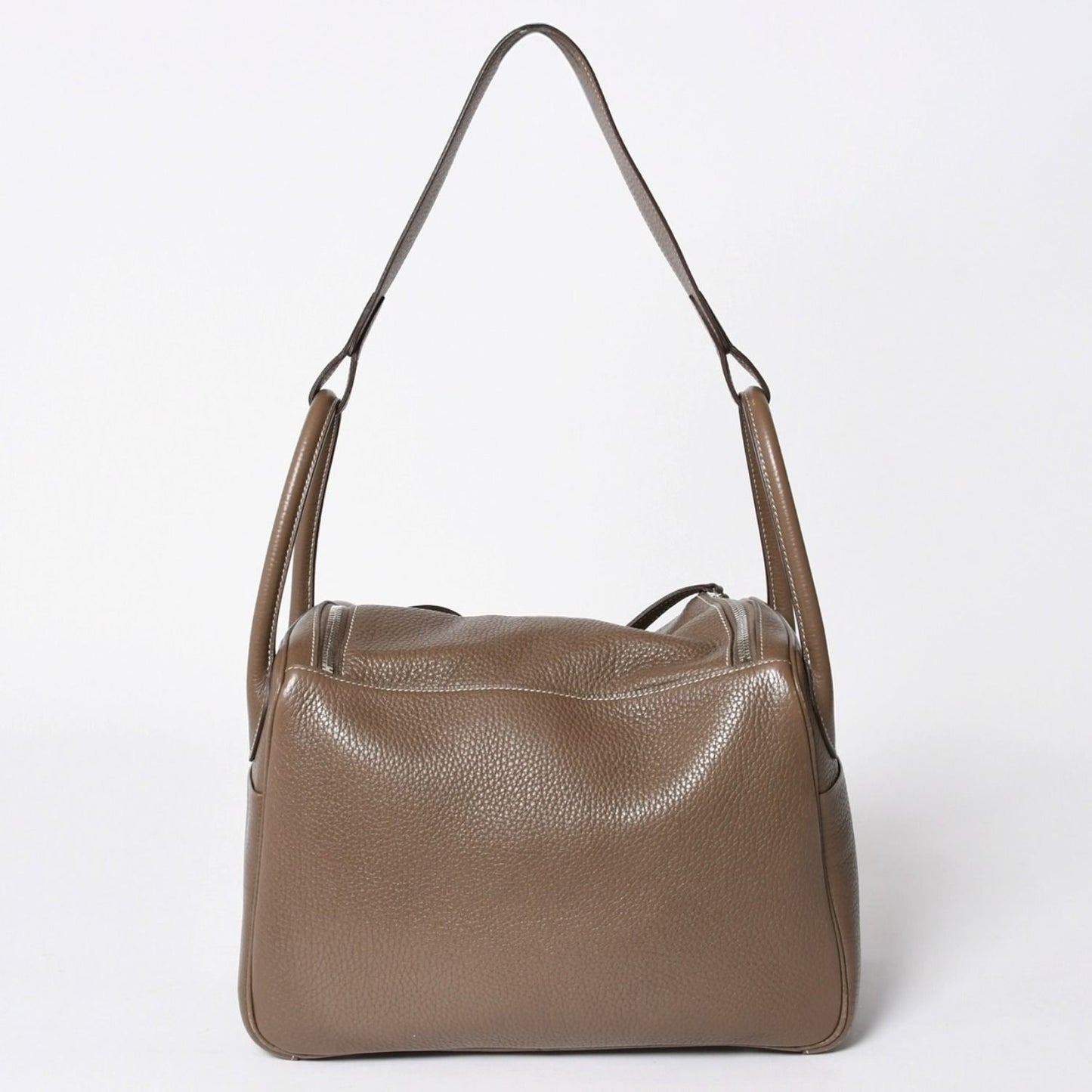 Hermes 2-Way Bag Lindy 30 Etoupe Taurillon Clemence Silver — view 2