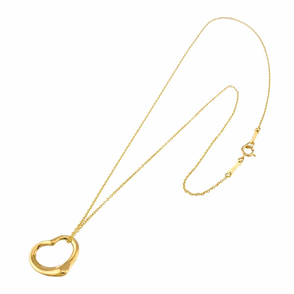 Tiffany & Co Open Heart Necklace 40 18K Yellow Gold — view 2