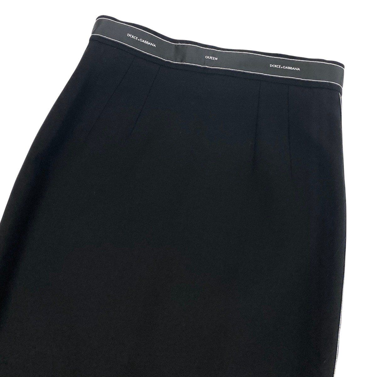 Dolce & Gabbana Long Skirt Side Line Black — view 4