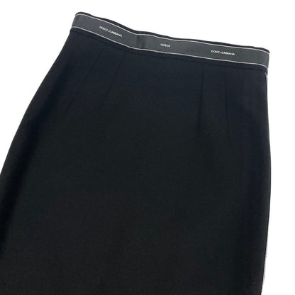 Dolce & Gabbana Long Skirt Side Line Black — view 4