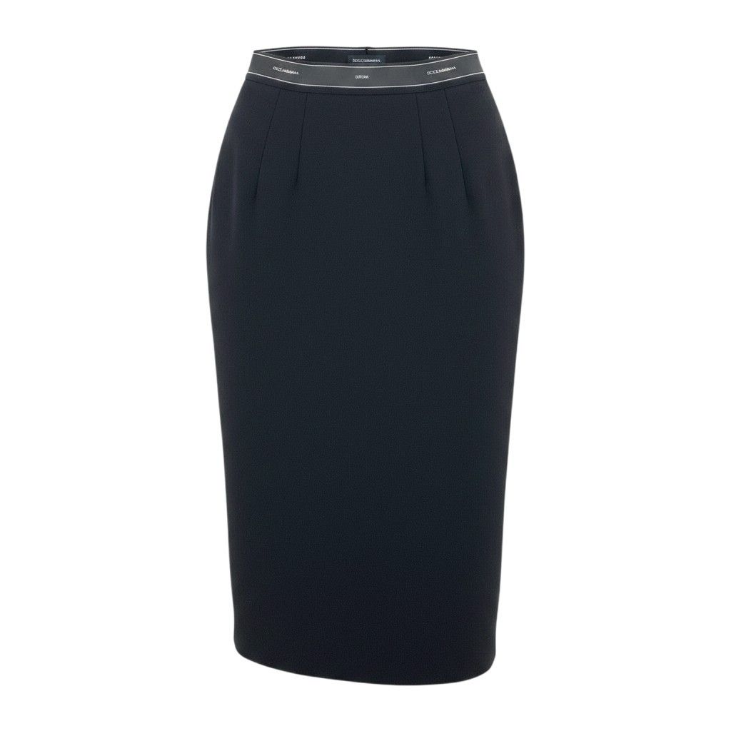 Dolce & Gabbana Long Skirt Side Line Black