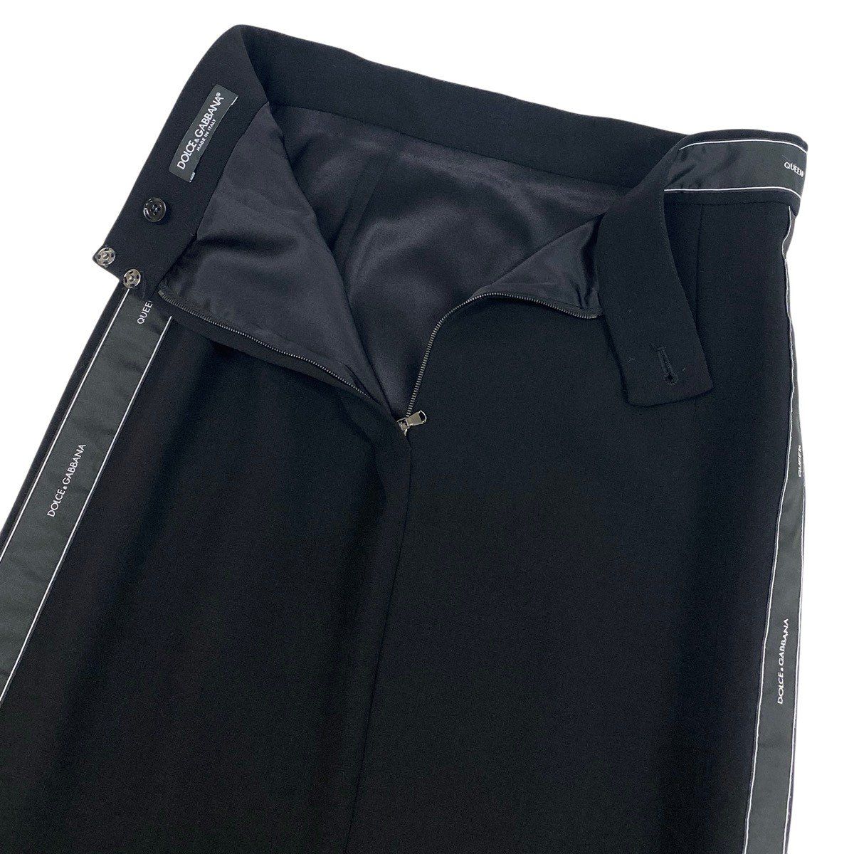 Dolce & Gabbana Long Skirt Side Line Black — view 5