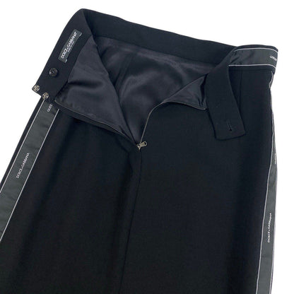 Dolce & Gabbana Long Skirt Side Line Black — view 5