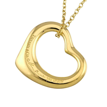 Tiffany & Co Open Heart Necklace 40 18K Yellow Gold — view 3