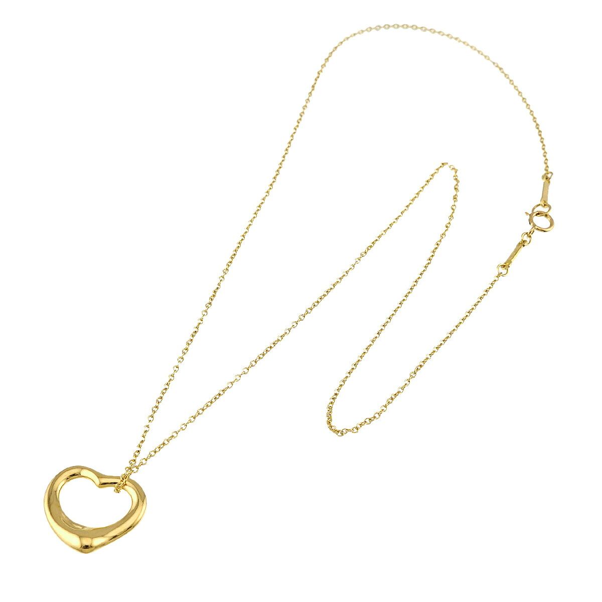 Tiffany & Co Open Heart Necklace 40 18K Yellow Gold — view 2