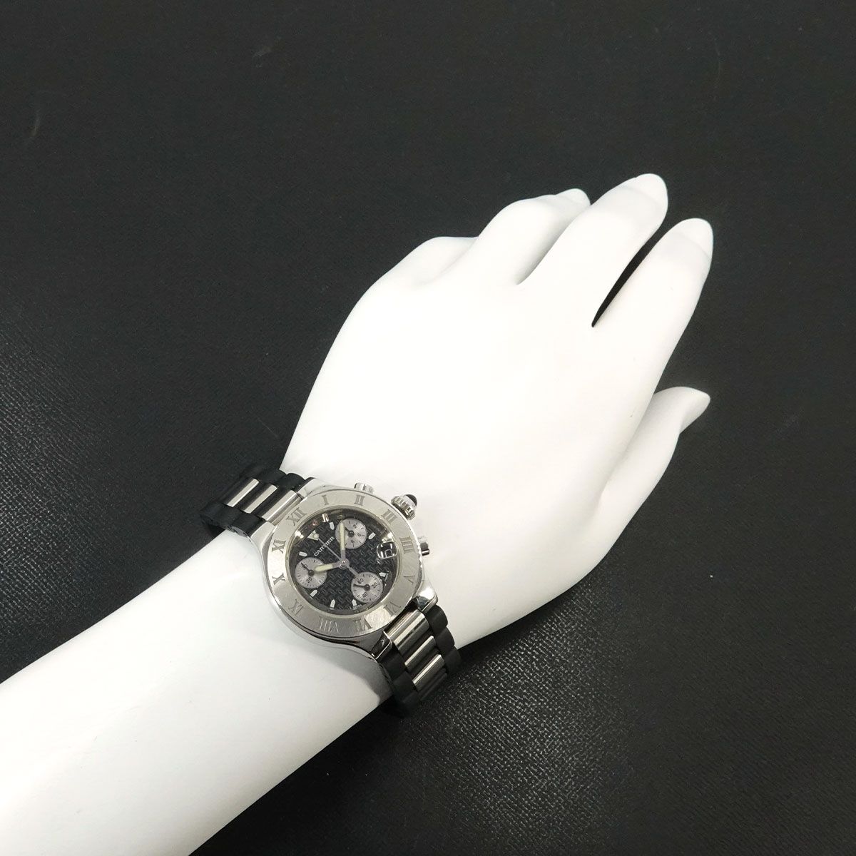 Cartier Must 21 Chronoscaph SM Vantian Chronograph Vintage Date Quartz Watch — view 3