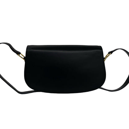 Gucci Vintage Horsebit Leather Shoulder Bag Pochette Black — view 3