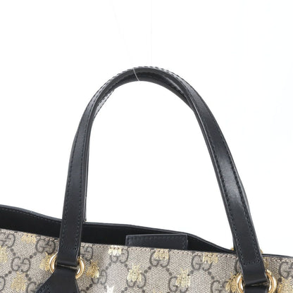 Gucci GG Supreme Bee Leather Tote Bag Shoulder Hand — view 2