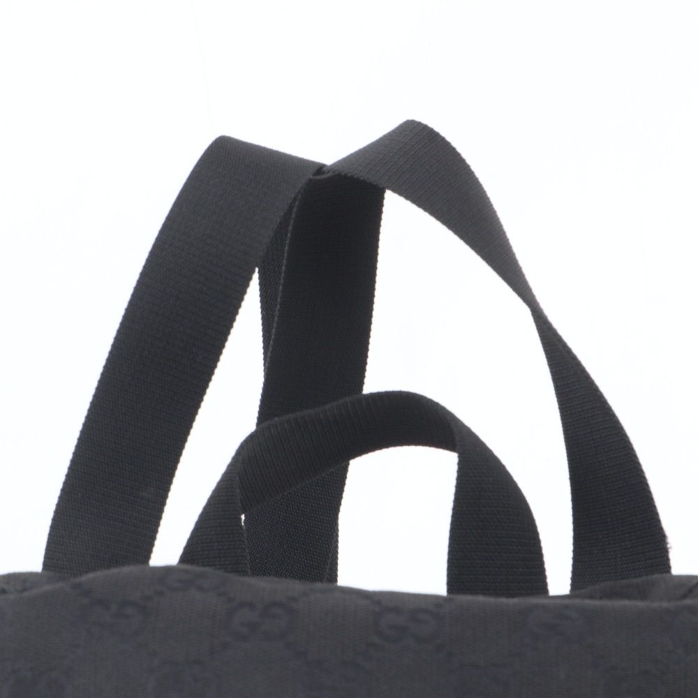 Gucci GG Canvas Leather Backpack Shoulder Bag Black — view 2