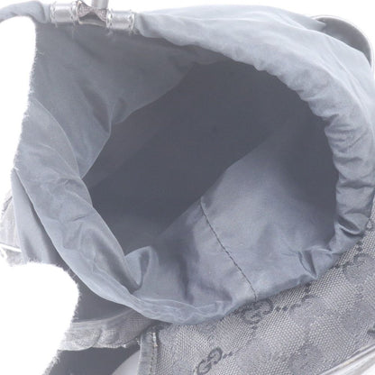 Gucci GG Canvas Leather Backpack Shoulder Bag Black — view 7