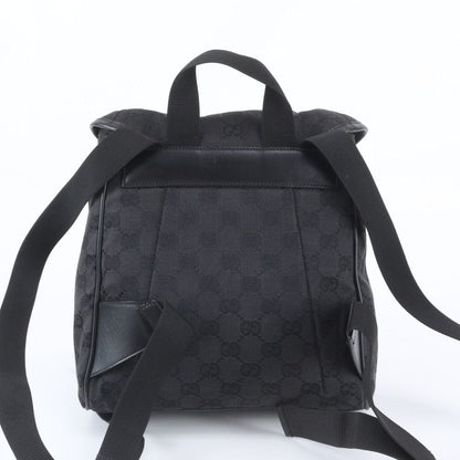 Gucci GG Canvas Leather Backpack Shoulder Bag Black — view 3