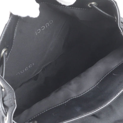 Gucci 003 Leather Backpack Shoulder Bag Black — view 7
