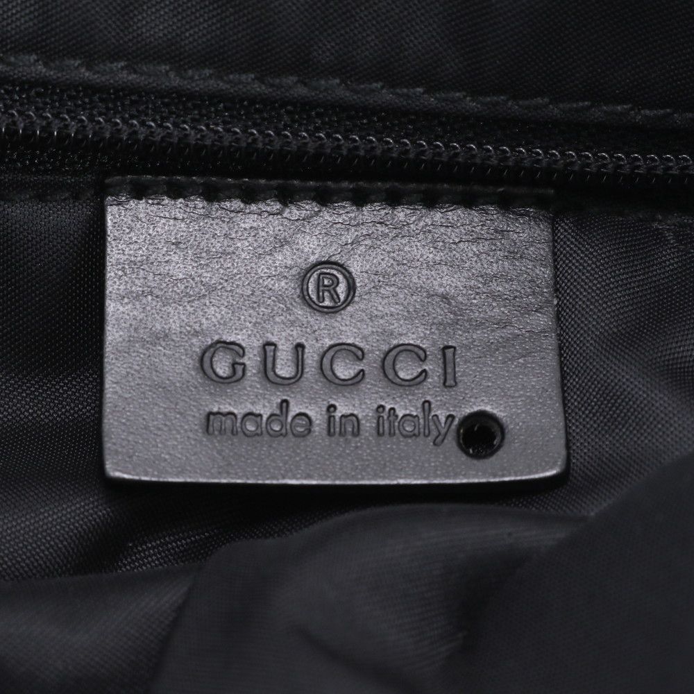 Gucci 003 Leather Backpack Shoulder Bag Black — view 8