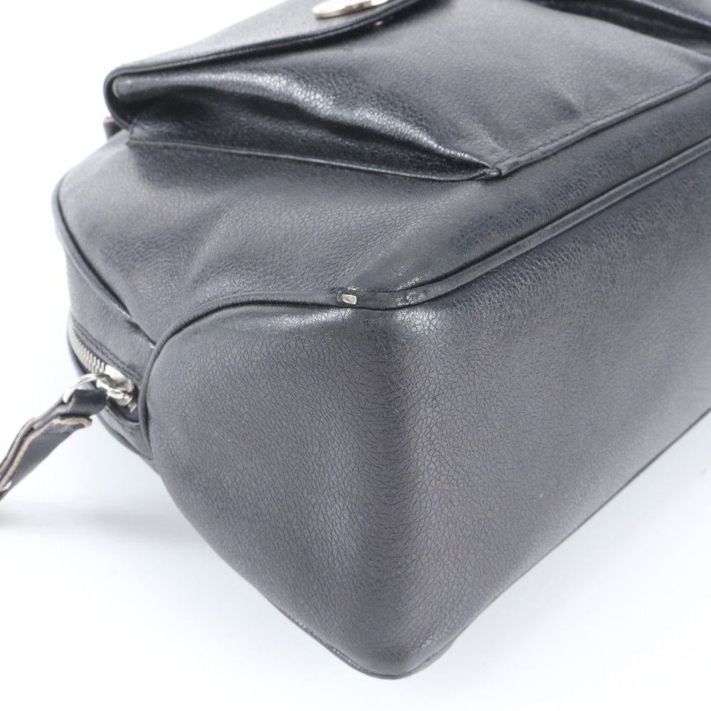Bvlgari Mini Boston Leather Shoulder Bag Hand Black — view 6