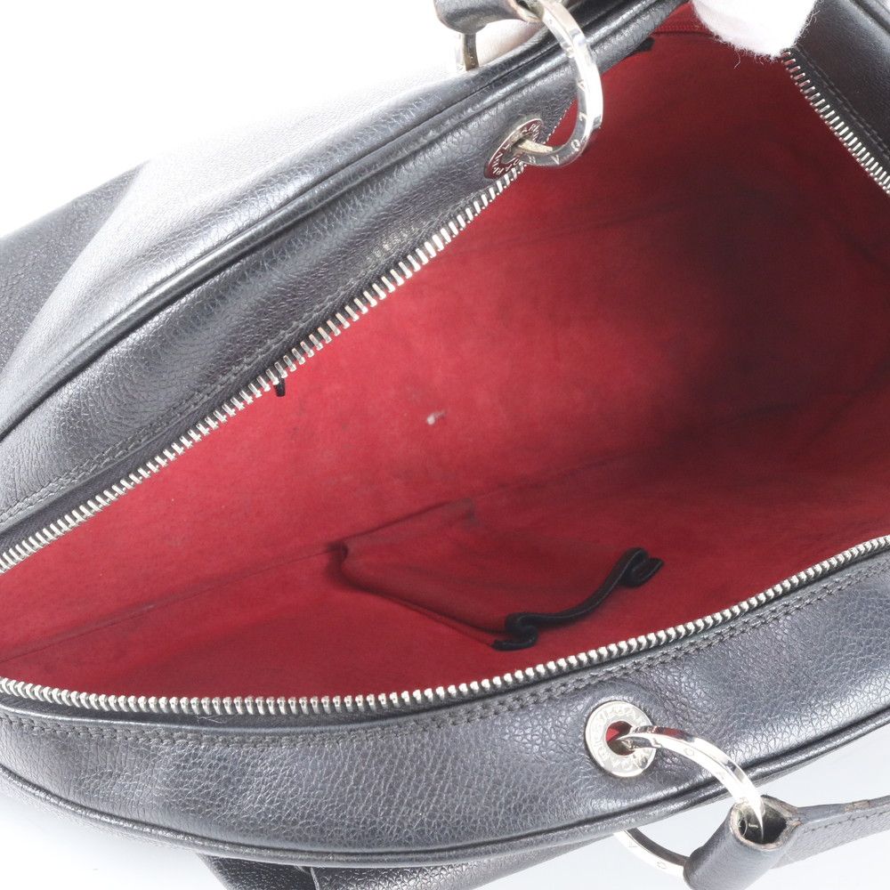 Bvlgari Mini Boston Leather Shoulder Bag Hand Black — view 7