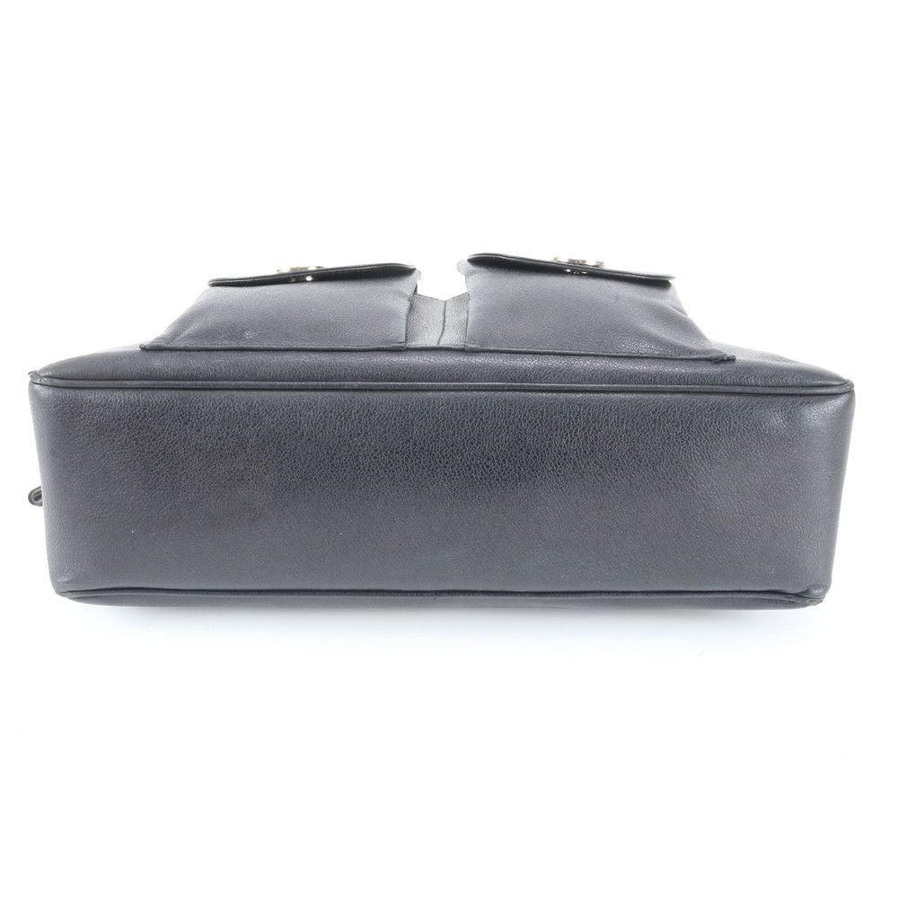 Bvlgari Mini Boston Leather Shoulder Bag Hand Black — view 5