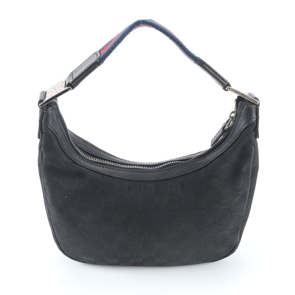 Gucci GG Canvas Sherry Line Hobo Leather Shoulder Bag — view 3