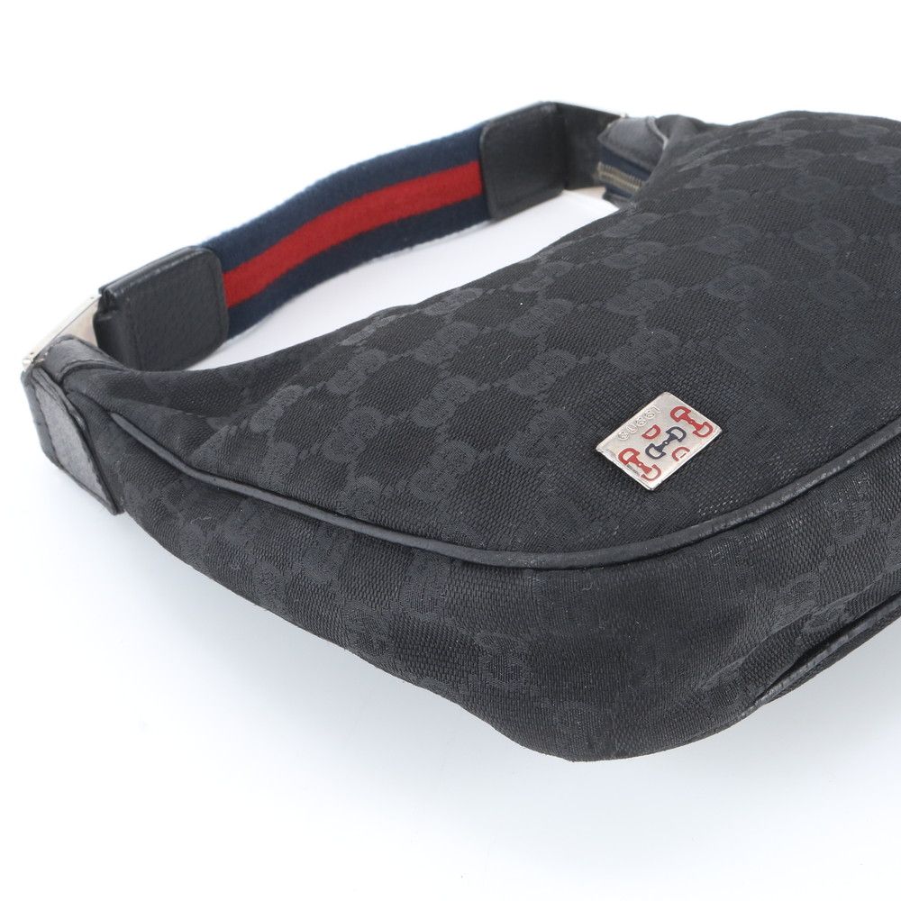 Gucci GG Canvas Sherry Line Hobo Leather Shoulder Bag — view 6