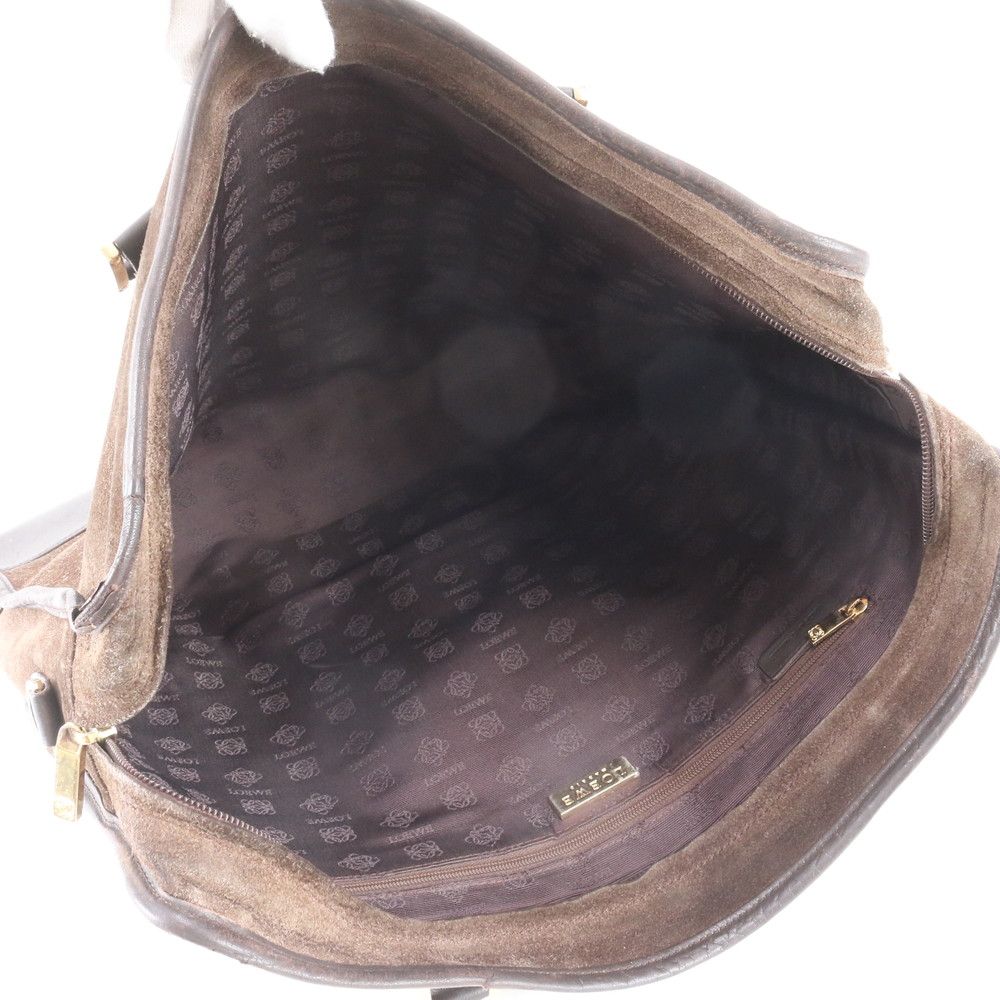 Loewe Amazona Leather Business Briefcase Tote Bag Brown — view 7
