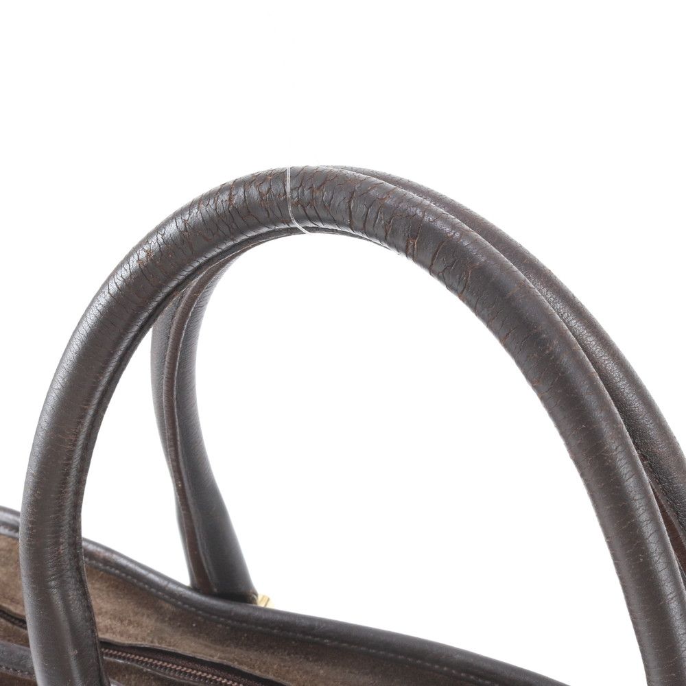 Loewe Amazona Leather Business Briefcase Tote Bag Brown — view 2