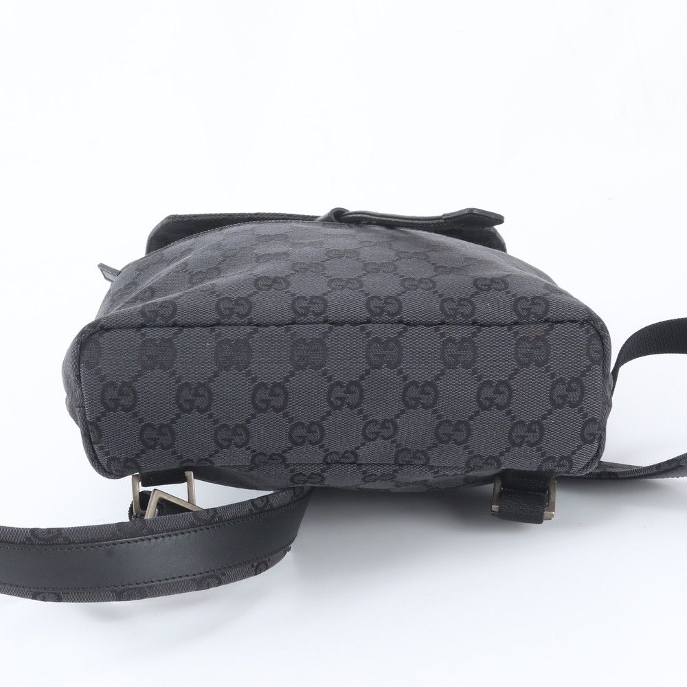 Gucci GG Canvas Leather Backpack Black with — view 6