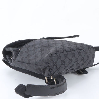 Gucci GG Canvas Leather Backpack Black with — view 5
