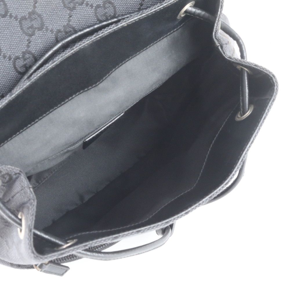 Gucci GG Canvas Leather Backpack Black with — view 7