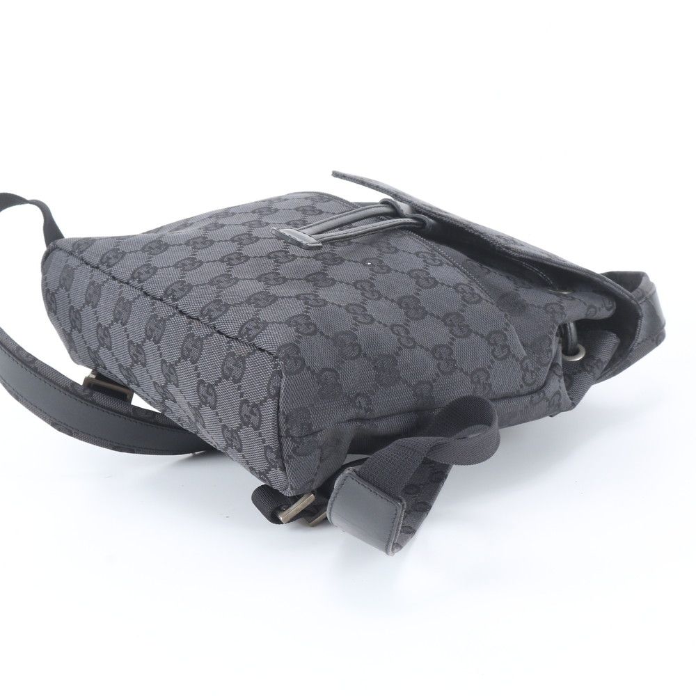 Gucci GG Canvas Leather Backpack Black with — view 4
