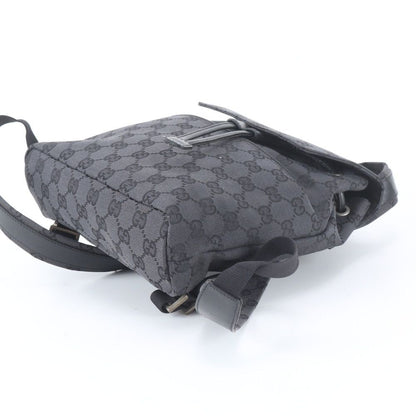 Gucci GG Canvas Leather Backpack Black with — view 4