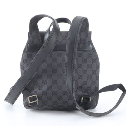 Gucci GG Canvas Leather Backpack Black with — view 3