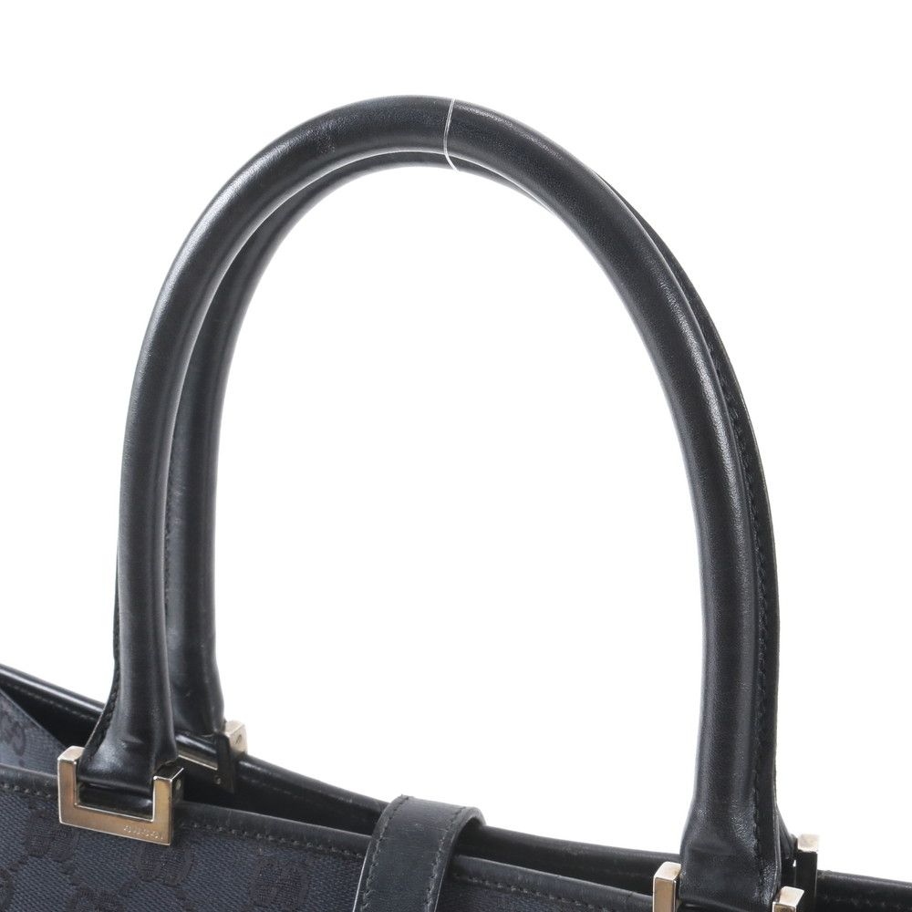Gucci Jackie GG Canvas 002 Leather Tote Bag Shoulder Black — view 2