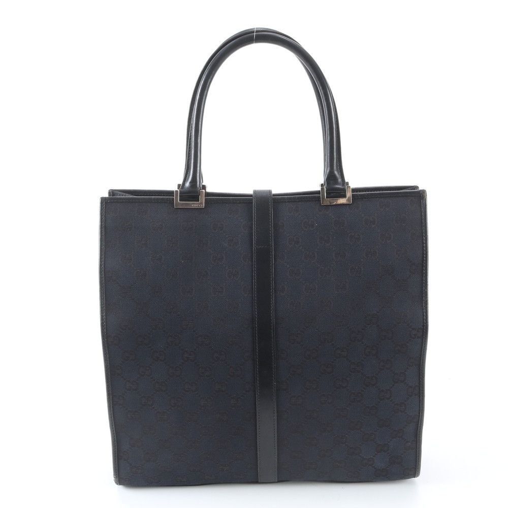 Gucci Jackie GG Canvas 002 Leather Tote Bag Shoulder Black — view 3