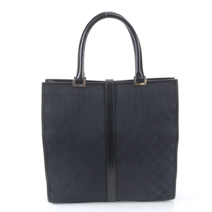Gucci Jackie GG Canvas 002 Leather Tote Bag Shoulder Black — view 3