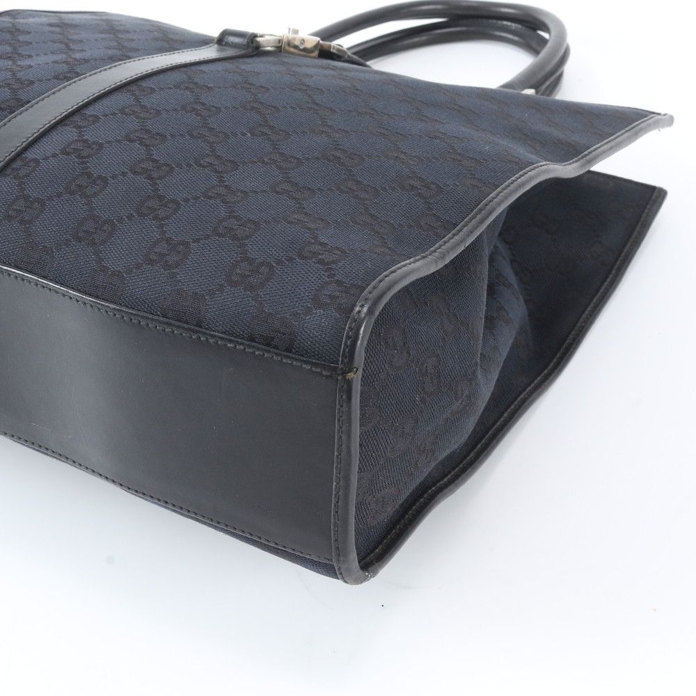 Gucci Jackie GG Canvas 002 Leather Tote Bag Shoulder Black — view 4